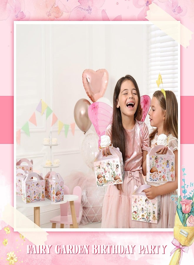 Dinifee 12 Pcs Fairy Party Favor Boxes Floral Fairy Treat Boxes Butterfly Fairy Theme Gift Boxes for Girl Fairies Birthday Baby Shower Party Supplies Garden Decorations - Image 3